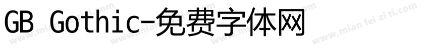 GB Gothic字体转换